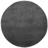 Image de vidaXL Tapis Poils Courts, Moquette de Sol, Tapis de Zone, Carpette de Salon Chambre à Coucher Couloir, Style Scandinave Anthracite Ø 100 cm