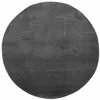 Image de vidaXL Tapis Poils Courts, Moquette de Sol, Tapis de Zone, Carpette de Salon Chambre à Coucher Couloir, Style Scandinave Anthracite Ø 200 cm
