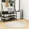 Image de vidaXL Tapis IZA poils courts style scandinave crème Ø 100 cm