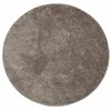 Image de vidaXL Tapis à Poils Longs Aspect Brillant, Moquette de Sol, Tapis de Zone, Carpette de Salon Salle de Séjour Chambre, Moderne, Gris Ø 100 cm