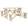 Image de vidaXL Ensemble à Manger de Jardin 3 pcs, Sièges et Table de Patio, Ensemble de Meubles, Mobilier de Terrasse Extérieur, Bois de Sapin Massif