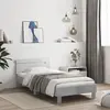 Image de vidaXL Cadre de lit sans matelas avec tête de lit gris béton 100x200cm