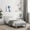 Image de vidaXL Cadre de Lit Tête de Lit et Lumières LED, Lit Simple avec Sommier à Lattes, Lit Adulte, Meuble de Chambre, Moderne, Gris Béton 100x200 cm, 838711