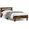 Image de vidaXL Cadre de lit sans matelas avec lumières LED 100x200 cm