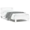 Image de vidaXL Cadre de lit sans matelas avec lumières LED blanc 90x190 cm