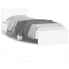 Image de vidaXL Cadre de lit sans matelas avec lumières LED blanc 75x190 cm