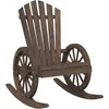 Image de vidaXL Chaise à Bascule Adirondack, Fauteuil avec Dossier, Siège avec Accoudoirs, Meuble de Terrasse Patio Extérieur, Bois de Sapin Massif