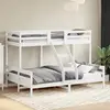 Image de vidaXL Lit superposé sans matelas 80x200/140x200 cm blanc bois massif