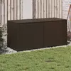 Image de vidaXL Boîte de rangement de jardin marron 283L résine tressée