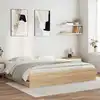 Image de vidaXL Cadre de lit avec tiroirs sans matelas chêne sonoma 160x200 cm