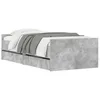 Image de vidaXL Cadre de lit avec tiroirs sans Matelas Gris béton 90x200 cm