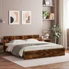 Image de vidaXL Cadre de lit sans matelas chêne fumé 160x200 cm
