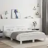 Image de vidaXL Cadre de lit avec LED sans matelas blanc 150x200 cm