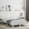 Image de vidaXL Cadre de lit avec LED sans matelas blanc 120x200 cm
