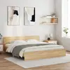 Image de vidaXL Cadre de lit avec LED sans matelas chêne sonoma 200x200 cm