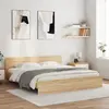 Image de vidaXL Cadre de lit avec LED sans matelas chêne sonoma 180x200 cm