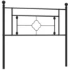 Image de vidaXL Tête de Lit, Accessoire de Lit avec Pieds, Tête de Cadre de Lit, Meuble de Chambre à Coucher Maison Intérieur, Métal Noir 107 cm