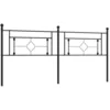 Image de vidaXL Tête de Lit, Accessoire de Lit avec Pieds, Tête de Cadre de Lit, Meuble de Chambre à Coucher Maison Intérieur, Métal Noir 193 cm