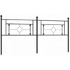 Image de vidaXL Tête de Lit, Accessoire de Lit avec Pieds, Tête de Cadre de Lit, Meuble de Chambre à Coucher Maison Intérieur, Métal Noir 200 cm