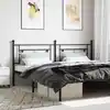 Image de vidaXL Tête de lit de remplacement métal noir 200 cm