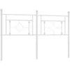 Image de vidaXL Tête de lit de Remplacement, Accessoire de Lit avec Pieds, Tête de Cadre de Lit, Meuble de Chambre à Coucher Maison Intérieur, Métal Blanc 160 cm
