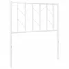 Image de vidaXL Tête de lit métal Blanc 75 cm, tête de lit en métal, tête de lit Blanche