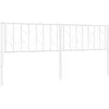 Image de vidaXL Tête de lit de Remplacement, Accessoire de Lit avec Pieds, Tête de Cadre de Lit, Meuble de Chambre à Coucher Maison Intérieur, Métal Blanc 193 cm