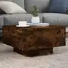 Image de vidaXL Table basse chêne fumé 55x55x31 cm bois d'ingénierie