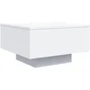 Image de vidaXL Table Basse avec Lumières LED, Table d'Appoint, Bout de Canapé, Meuble de Salon Salle de Séjour, Moderne, Blanc Bois d'Ingénierie