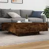 Image de vidaXL Table basse chêne fumé 100x100x31 cm bois d'ingénierie