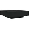 Image de vidaXL Table Basse avec lumières LED Noir 100x100x31 cm