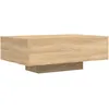 Image de vidaXL Table Basse avec Lumières LED, Table d'Appoint, Bout de Canapé, Meuble de Salon Salle de Séjour, Moderne, Chêne Sonoma Bois d'Ingénierie