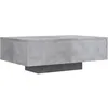 Image de vidaXL Table Basse avec Lumières LED, Table d'Appoint, Bout de Canapé, Meuble de Salon Salle de Séjour, Moderne, Gris Béton Bois d'Ingénierie