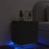 Image de vidaXL Armoire de chevet avec lumières LED noir bois d'ingénierie
