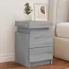Image de vidaXL Table de chevet avec lumières LED sonoma gris 35x39x55 cm