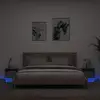 Image de vidaXL Armoires de chevet avec lumières LED 2 pcs noir 40x39x37 cm