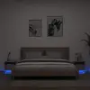 Image de vidaXL Armoires de chevet avec lumières LED 2 pcs gris béton