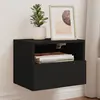 Image de vidaXL Meubles TV muraux 2 pcs noir 40x30x30 cm bois d'ingénierie
