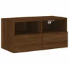 Image de vidaXL Meuble TV Mural, Armoire de Télévision Suspendue avec Compartiments, Meuble Télé Flottant de Salon, Moderne, Chêne Marron Bois d'Ingénierie