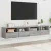 Image de vidaXL Meubles TV muraux 2pcs sonoma gris 80x30x30cm bois d'ingénierie