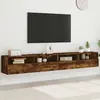 Image de vidaXL Meubles TV muraux 2pcs chêne fumé 100x30x30cm bois d'ingénierie