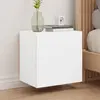 Image de vidaXL Meubles TV muraux 2 pcs blanc 40,5x30x40 cm bois d'ingénierie