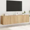 Image de vidaXL Meubles TV muraux 2 pcs chêne sonoma 80x30x41 cm