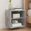 Image de vidaXL Table de chevet murale avec lumières LED gris béton