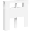 Image de vidaXL Tête de lit à LED Blanc 100x18,5x103,5 cm Bois d'ingénierie