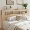 Image de vidaXL Tête de lit à LED chêne sonoma 200x18,5x103,5cm bois ingénierie