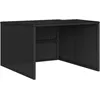 Image de vidaXL Garage pour Robot Tondeuse Noir 86x90x52/57 cm résine tressée, Garage pour Tondeuse robotisée, Rangement pour Tondeuse à Gazon, Rangement extérieur pour Tondeuse à Gazon