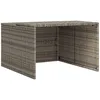Image de vidaXL Garage pour Robot Tondeuse, Abri de Rangement pour Robot Tondeuse, Auvent de Jardin Terrasse, Gris 86x90x52/57 cm Résine Tressée