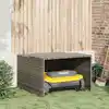 Image de vidaXL Garage pour robot tondeuse gris 86x90x52/57 cm résine tressée