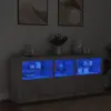Image de vidaXL Buffet avec lumières LED gris béton 162x37x67 cm